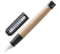 Lamy abc black - Stylo Plume enfant pour débutants en écriture avec grip ergonomique et plume acier poli en taille A - bois d'érable robuste - avec cartouche d'encre bleue T 10 - Droitier