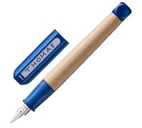 Lamy abc blue Stylo plume pour apprendre à écrire adapté aux enfants, avec poignée ergonomique et plume en acier poli de largeur de trait F, boîtier en érable robuste, cartouche d'encre T 10 bleue,