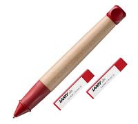 Lamy abc Lot de crayons 110 en bois d'érable et poignée antidérapante rouge, capuchon et cube en plastique et 2 lots de 6 mines incassables M 44, 1,4 mm B