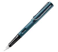 Lamy AL-star 0D4 Stylo plume léger en aluminium bleu pétrole avec poignée ergonomique et plume en acier poli, largeur de trait extra fine, cartouche d'encre T 10 bleue
