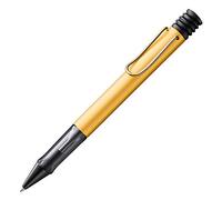 Lamy AL-star 299 Stylo à bille, en aluminium, de couleur or et noir, avec poignée ergonomique et embout transparent, recharge grande capacité et largeur de trait M
