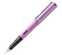 Lamy AL-star Lilac Stylo-plume, avec poignée ergonomique et plume en acier poli de largeur de trait EF, boîtier léger en aluminium, avec cartouche d'encre T 10 bleue, pour droitier