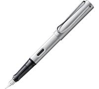 Lamy AL-star whitesilver - Stylo Plume avec grip ergonomique et plume acier en taille M - corps en aluminium léger - avec cartouche T 10 bleue - Droitier