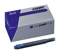 Lamy Cartouches d'encre effaçables T10 – 1,25 ml – compatibles stylos plume Lamy – bleu – Lot de 3