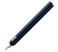 Lamy dialog cc blue - stylo plume sans capuchon avec mécanisme à vis - plume en or bicolore 14 ct, part. plaquée platine, taille M - avec cartouche d'encre T 10 bleue et conv. Z 27 - pour droitiers