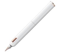 Lamy dialog cc white - stylo plume sans capuchon avec mécanisme à vis - plume en or bicolore 14 ct, part. plaquée platine, taille M - avec cartouche d'encre T 10 bleue et conv. Z 27 - pour droitiers