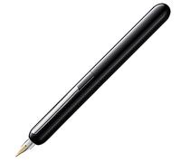 LAMY dialog pianoblack - stylo plume sans capuchon avec mécanisme à vis -plume en or 14 ct, partiellement plaquée platine, taille OM -cartouche d'encre T 10 bleue et convertisseur Z 27 -pour droitiers