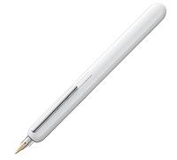 LAMY dialog pianowhite - stylo plume sans capuchon avec mécanisme à vis -plume en or 14 ct, partiellement plaquée platine, taille EF -cartouche d'encre T 10 bleue et convertisseur Z 27 -pour droitiers