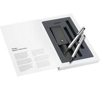 Lamy Ensemble logo mat en stylo à bille 205 avec recharge grande capacité M 16 noir et porte-mine 105 avec mine fine M 40 (0,7 mm) avec étui en cuir noir et emballage cadeau