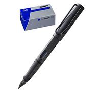 Lamy Lot de 1 stylo plume Safari 017 avec plume moyenne ombré et 1 lot de 3 cartouches d'encre T10 dans un carton d'origine - Couleur de l'encre : bleu