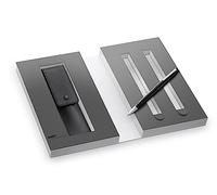Lamy Lot de 2 stylos à plume 858 de couleur noir mat - Étui en cuir - Pour un instrument d'écriture - Avec emballage cadeau