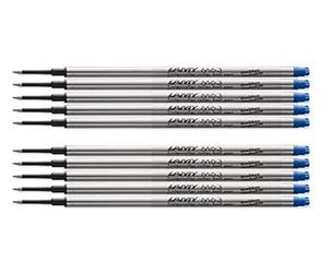 Lamy M 63 Mine de rechange pour stylo roller Largeur de trait : M, bleu, Lot de 10