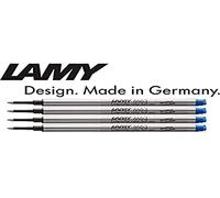 Lamy M 63 Mine de rechange pour stylo roller Largeur de trait : M, bleu, Lot de 4
