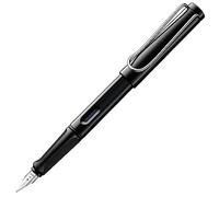 Lamy safari black - Stylo Plume avec grip ergonomique et plume acier poli en taille EF - matière plastique robuste ASA - avec cartouche bleue T 10 - Droitier