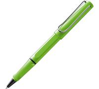 Lamy – Stylo roller Safari vert – Grip ergonomique, trait M, plastique ASA, recharge M63 bleu
