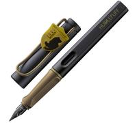 Lamy safari Harry Potter Hufflepuff Stylo plume - Édition spéciale avec blason de la maison - Plume en acier (F) - Prise ergonomique - Avec cartouche d’encre T10 bleue - Pour droitiers