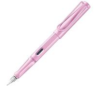 Lamy safari lightrose - Stylo Plume avec grip ergonomique et plume acier poli en taille B - matière plastique robuste ASA - avec cartouche bleue T 10 - Droitier