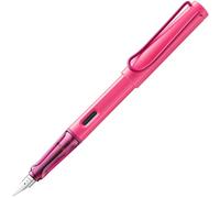 Lamy safari neonpink - Stylo Plume avec grip ergonomique et plume acier poli en taille M - matière plastique robuste ASA - avec cartouche bleue T 10 - Droitier