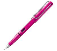 Lamy safari pink - Stylo Plume avec grip ergonomique et plume acier poli en taille B - matière plastique robuste ASA - avec cartouche bleue T 10 - Droitier