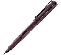 Lamy safari scarlet - Stylo Plume avec grip ergonomique et plume acier pour gaucher (LH) en taille M - matière plastique robuste ASA - avec cartouche bleue T 10