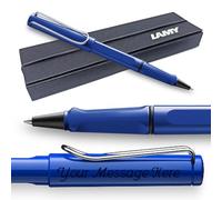 Lamy Safari Stylo roller personnalisable avec gravure et coffret cadeau Bleu