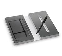 LAMY Set d'écriture multifonction 3 en 1, finition laquée, carnet de notes, format A6, couverture souple, noir, avec emballage cadeau