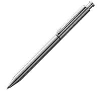 Lamy st matt twin pen - crayon mécanique et stylo à bille fins en acier inoxydable en un seul stylo - recharge pour stylo à bille M 21 en noir et recharge pour crayon à mine fine M 41 (0,5 mm) en HB