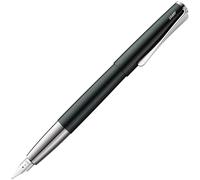 Lamy studio 069 Stylo-plume, en acier inoxydable, finition laquée noir/vert, avec poignée en acier inoxydable poli, plume argentée polie, calibre F, 1 pièce (1 pièce)