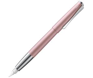 Lamy Studio Premium 069 Stylo-plume en acier inoxydable avec finition laquée mate et plume en acier poli Épaisseur de plume F, clip en forme d'hélice, cartouche d'encre T 10 bleue
