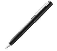 Lamy Stylo plume aion black - stylo plume moderne dans un boîtier en alu anodisé, léger et sans soudure - clip en acier inoxydable et plume acier de largeur B - cart. d'encre bleue T10 incl.
