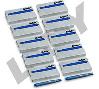 Lamy t10 lot de 50 cartouches d'encre-bleu (10 x 5 cartouches d'encre pour stylo plume) 10er Pack