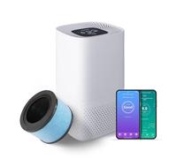 LANAFORM - AV-99C - Purificateur D’Air Connecté WiFi Avec Filtre HEPA H13 - Élimine Jusqu’à 99,95% Des Polluants - Charbon Actif Et Lampe UV - Mode Nuit Silencieux - CADR 145 M³/h Pour 25 M²