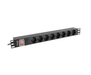 lanberg barre dalimentation en rack pdu 08f 0200 bk 1u 8 prises electriques