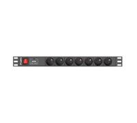 Lanberg Pdu-07e-0200-bk Protection Surtension Noir 7 Sortie(s) Ca 220