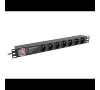 Lanberg power strip pdu rack 19' (1u, 16a, 7x 230v pl, 2m)