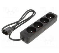 LANBERG REGLETA 1M 4 ENCHUFES Para SISTEMA UPS PS0-04E-0100-IEC-BK