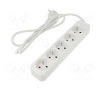 LANBERG 1.5 m White 5 x 230 V Lantern Extension PL. Cable from Full Copper