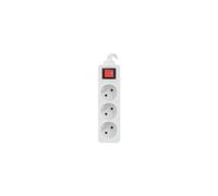 Lanberg Multiprise PS1-03E-0300-W 3 prises 230V 3 m blanche avec interrupteur