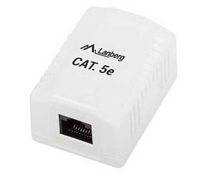 lanberg rosace murale rj45 1 prise ou5 0001 w