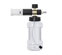 Lance à mousse haute pression avec buse réglable, pot de mousse en laiton et plastique pour lavage de voiture, compatible avec les nettoyeurs haute pression M22-14 mm (noir et blanc)