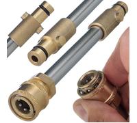 Rosfix Adaptateur Lance 1/4" QRC Bayonet - Laiton et Plastique Résistant, 2000 PSI, 60°C | Installation Facile | compatible avec nettoyeur haute pression Nilfisk Gerni