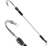 FISHTEC Lance de Nettoyage pour Gouttière avec Manche Télescopique - Buse Coudée et Orientable pour Toiture - Raccord Universel et Vanne 1/4 de Tour - Hauteur de Travail 3,5 m Aluminium Léger