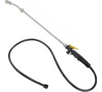 Lance de pulvérisation de rechange de 72 cm avec tuyau de 1,1 m pour éclaboussures de jardin P2803 18 V, buse réglable brume ou jet, poignée verrouillable pour réduire la fatigue, kit complet argenté