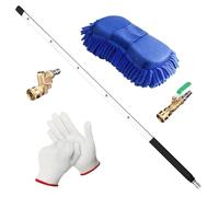 Lance de tige de nettoyage pour radiateur pour nettoyeur haute pression | Tige de chasse d'eau de 60 cm avec embouts et raccords rapides pour le nettoyage des condensateurs de gouttières de véhicule