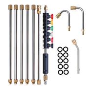 Lance Extensible Haute Pression kit Perche télescopique pour Nettoyage du | Lance Nettoyage Gouttières à Pression pour Jardin, Terrasse, , Clôture, Toit, Béton, Maison, Patio