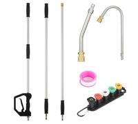 Lance extension nettoyeur haute pression alu télescopique 12ft 3 sections 5 embouts