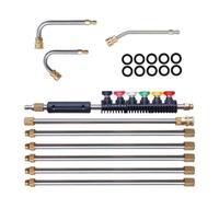 Lance Nettoyeur Haute Pression Kit Lance Télescopique Nettoyeur Puissant | Kit Perche Nettoyage Gouttières pour patio extérieur béton toit jardin terrasse cour clôture