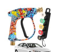 Lance pour nettoyeur haute pression connexion d'arrosage résistante | Pistolet à eau ergonomique réglable pour jardin, entrée, terrasse, garage et extérieur