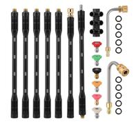 Lance télescopique nettoyeur haute pression Nexalite, raccord rapide 1/4" | Rallonge réglable; 6 embouts; pour gouttières, toits, volets; montage rapide; contrôle stable; jets précis