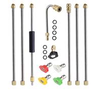 Lances Pour Nettoyeur Haute Pression | Lance pour Nettoyeur Haute Pression 276 bar,Buse de Nettoyage de Gouttières,Pour Jardin, Gouttière, Terrasse, Clôture, Patio, Toit, Béton,